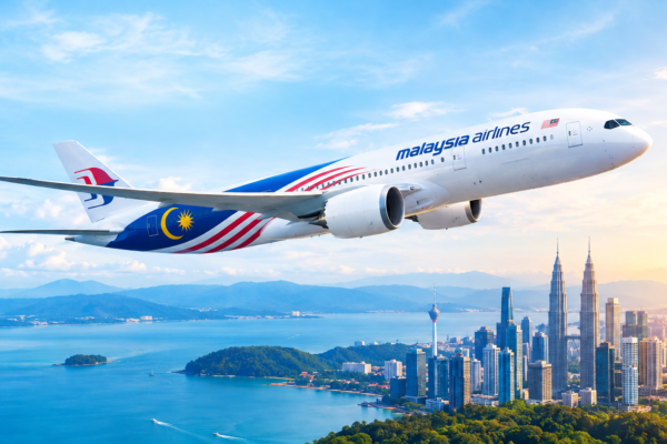 Malaysia Airlines aircraft representing premium global travel.